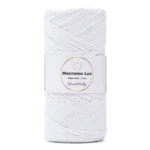 LindeHobby Macrame Lux, Knyttegarn, 1 mm 15 Hvid