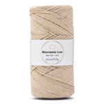 LindeHobby Macrame Lux, Knyttegarn, 1 mm 05 Beige