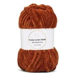 LindeHobby Fuzzy Chenille Gold Lurex 34 Kobber