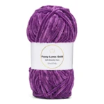 LindeHobby Fuzzy Chenille Gold Lurex 40 Lilla