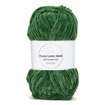 LindeHobby Fuzzy Chenille Gold Lurex 38 Grøn