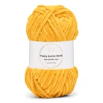 LindeHobby Fuzzy Chenille Gold Lurex 47 Gyldengul