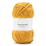 LindeHobby Fuzzy Chenille Gold Lurex 16 Sennep
