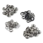 LindeHobby Trykknapper, 20 stk, 9.5 mm Sort